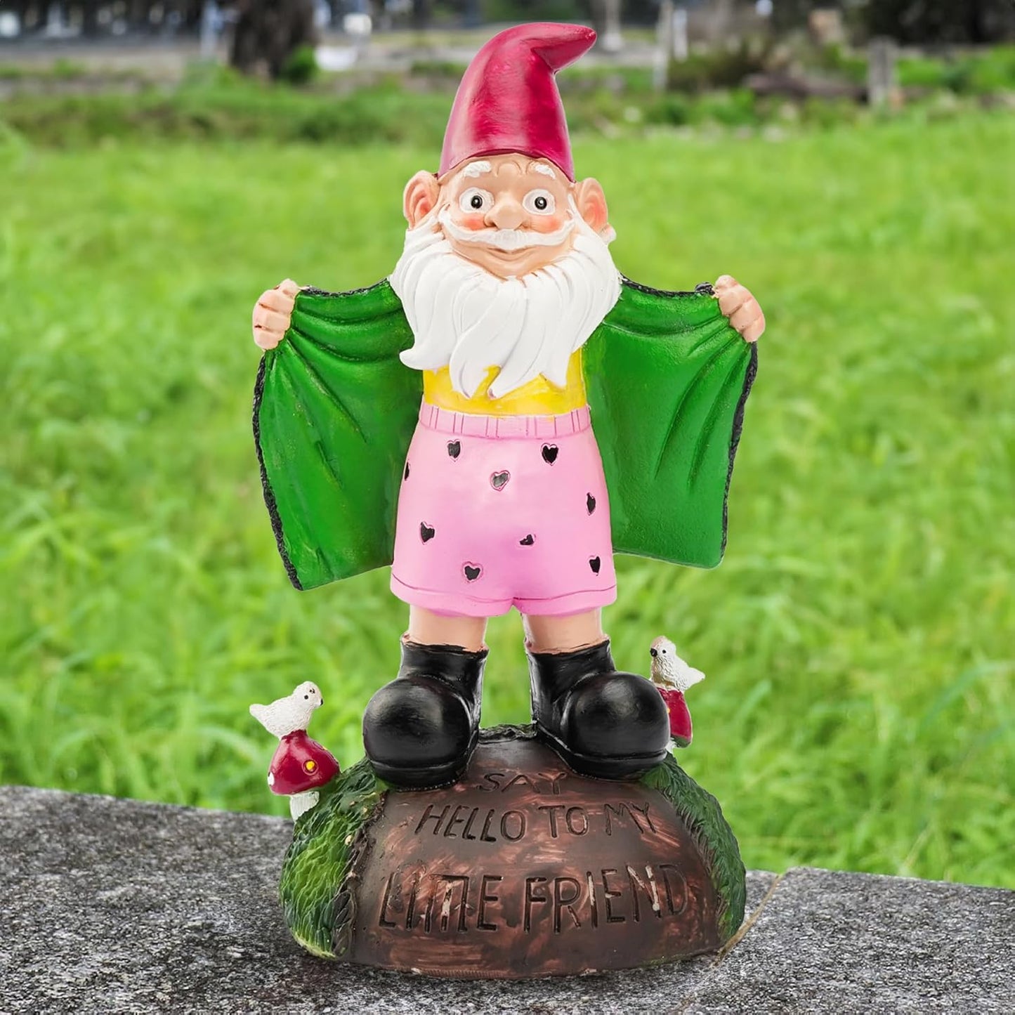 Garden Gnome Statue, Humor Gnome Decor, Animal Resin Sculptures, Statue Ornaments for Outdoor, Home Garden Decor Accents, Lawn Ornaments-VerdiqueGarden
