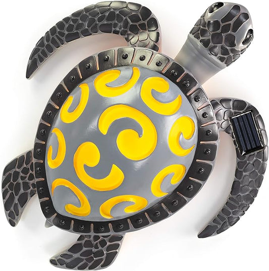 VP Home Tribal Sea Turtle Solar Powered Outdoor Decor Garden Light with LED Glowing Shell Great Addition for Your Garden, Decorations for Outside Patio Lawn Yard-VerdiqueGarden