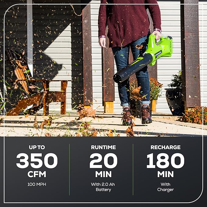 Greenworks 40V 13-Inch Cordless String Trimmer/Edger and Leaf Blower Combo Kit + 3 Bonus Spools, 2.0Ah Battery and Charger Included-VerdiqueGarden