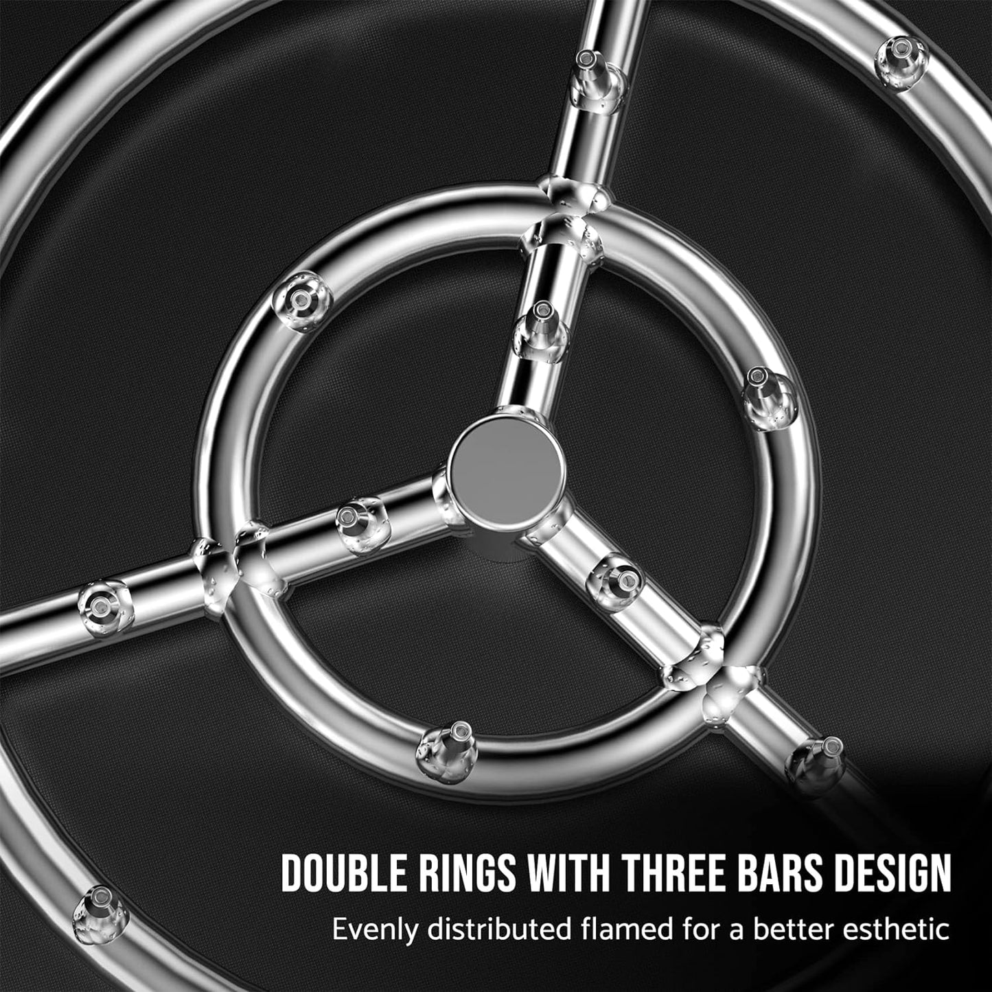 Skyflame 12-Inch Round Stainless Steel Fire Pit Jet Burner Ring - High Flame-VerdiqueGarden