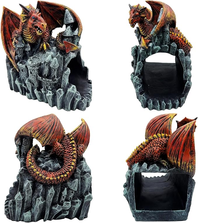 Dragon Statue Gutter Downspout Extender,Garden Outdoor Decor Sculpture,Gutter Diverter Rain, Splash Block,Eco-Friendly Resin, Decorative Gutter Extension Downspout, Ideal for 3"x4" Downspouts-VerdiqueGarden