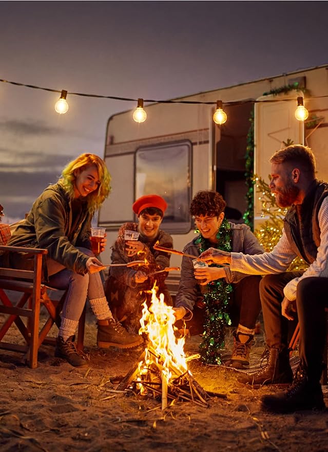 Brightown G40 Led Replacement Light Bulbs, 1W Shatterproof Globe Plastic Bulb Fits E12 or C7 Candelabra Screw Base, 1.5 Inch Dimmable Light Bulbs for Indoor Outdoor Patio Decor, Warm White, 50 Pack-VerdiqueGarden