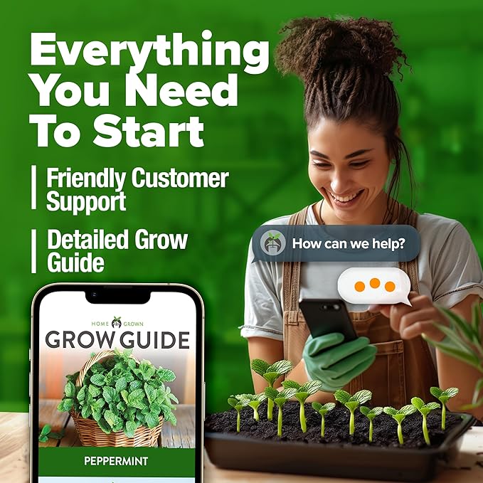 HOME GROWN Peppermint Seeds 2 Pack (Mentha × piperita) – 4,740 Heirloom Mint Seeds for Planting – 𝗡𝗢𝗡-𝗚𝗠𝗢, 𝗨𝗦𝗔-𝗦𝗢𝗨𝗥𝗖𝗘𝗗 – Grow Indoors or Outdoors, Kitchen Herb Garden Favorite-VerdiqueGarden