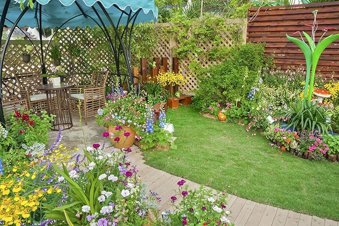 10000+ Perennial Mix Wildflower Seeds 16 Assorted Varieties of Heirloom Flower -1oz Zinnia Poppy Crimson Clover Milkweed Lupine Marigold Mexican Hat Sage Nasturtium-VerdiqueGarden