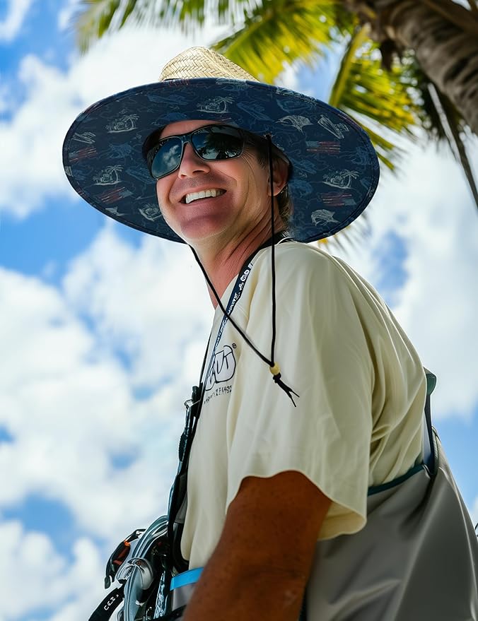 Palmyth Straw Hat for Men & Women Sun Hats, Beach Hat, Fishing Hat Wide Brim UPF 50+ Sun Protection-VerdiqueGarden