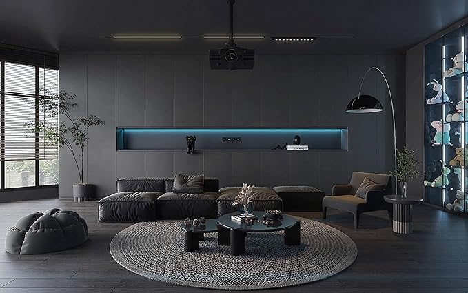 Dimoon 110''x17.7'' Grey Peel and Stick Wallpaper Contact Paper Modern Self Adhesive Wall Paper Removable Renter Friendly Textured Solid Color Shelf Cabinet Vinyl Roll (110''x17.7'',Dark Grey)-VerdiqueGarden