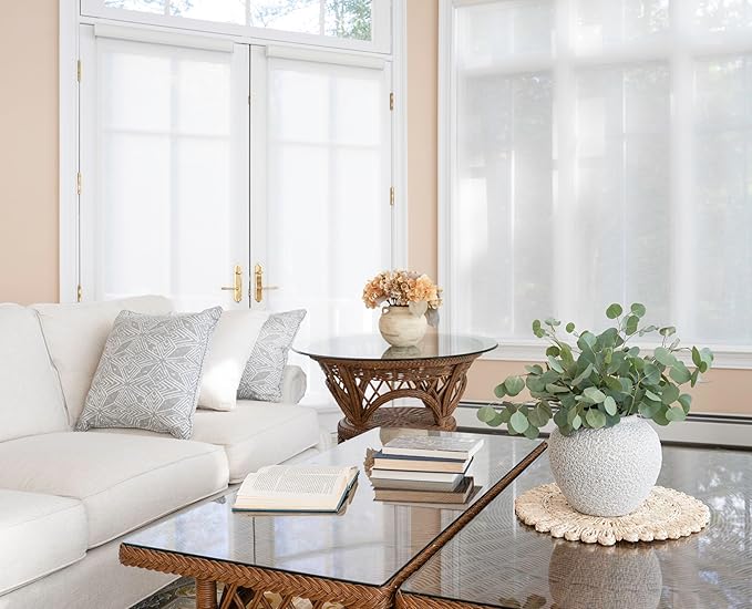 White Ceramic Vase Flower Vase, Big Textured Round Vase for Centerpieces, Kitchen, Living Room, Bedroom Decor Gifts-VerdiqueGarden