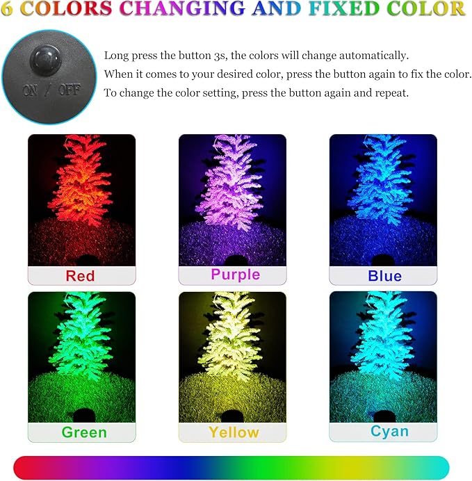 Solar Spot Lights Outdoor, Color Changing Lights RGB Landscape Lighting Waterproof Auto ON/Off Adjustable Garden Spotlight for Yard, Garden, Driveway, Pool, Lawn (6-in-1)-VerdiqueGarden