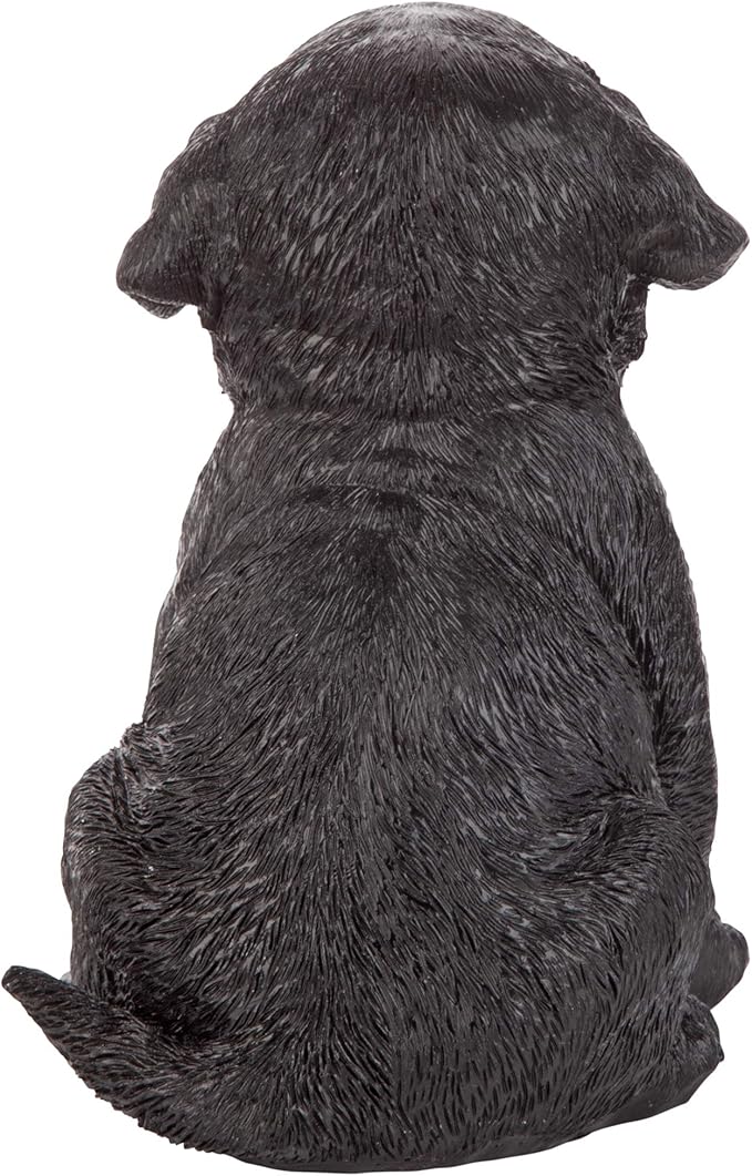 Design Toscano Black Lab Puppy Partner Collectible Dog Statue-VerdiqueGarden