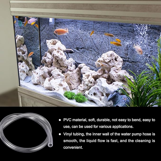 1" x 1 1/4" Clear Plastic PVC Tubing 5ft Flexible Hybrid Vinyl Tube, [for Garden Irrigation, Water Hose, Fish Tank, Aquarium] - 25.4x31.8mm-VerdiqueGarden