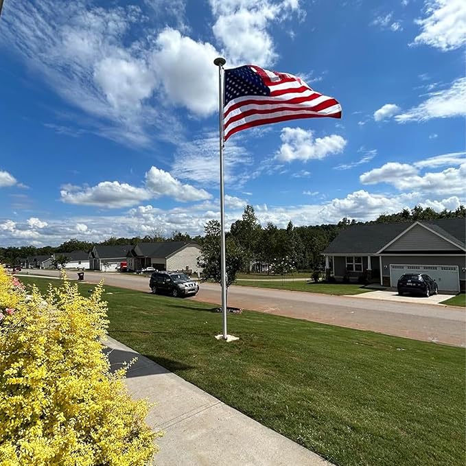 Homissor American Flag 5x8 Embroidered Stars 5x8 Foot Flags USA Heavy Duty Nylon US Outdoor Banner Sewn Stripes with 3 Brass Grommets-VerdiqueGarden
