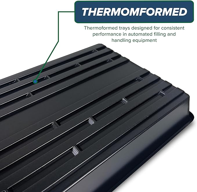 10 Plant Growing Trays (No Drain Holes) - 20" x 10" - Perfect Garden Seed Starter Grow Trays: for Seedlings, Indoor Gardening, Growing Microgreens, Wheatgrass & More - Soil or Hydroponic-VerdiqueGarden