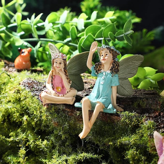 Roowest 16 Pcs Garden Accessories Miniatures Fairies Kit Resin Hedgehogs Cute Tiny Mushroom Miniature Figurines Mini Garden Lawn Yard Micro Landscape Ornaments for Home Decorations Outside-VerdiqueGarden