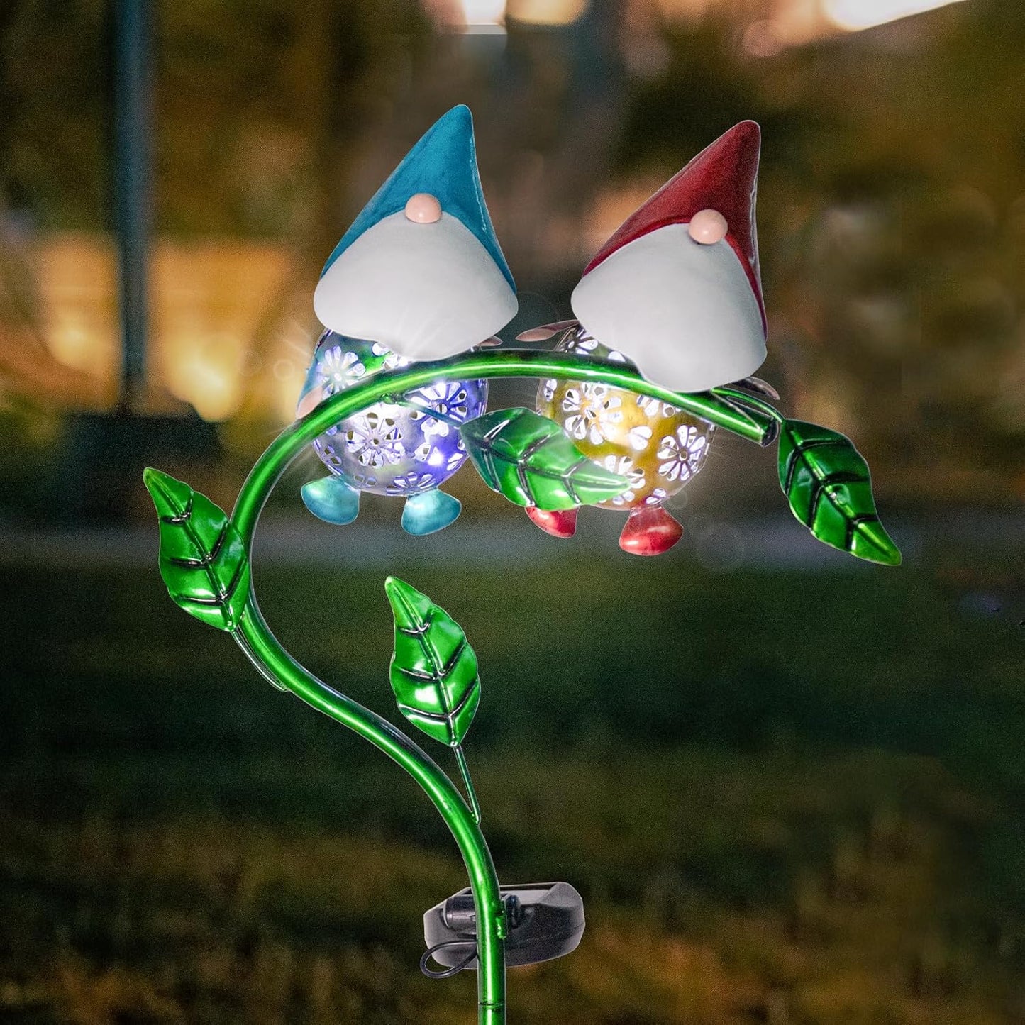 Bshine Outdoor Solar Garden Decor Fairy Man Light, Waterproof LED Metal Stake Yard Art for Backyard, Pathway, Lawn Ornaments, Gift for Mom-VerdiqueGarden