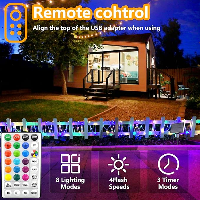 33Ft LED Rope Lights Outdoor Plug in, 16 Color Changing String Lights Indoor with Remote, 8 Modes Waterproof Fairy Lights for Outside Garden Patio Party Wedding Christmas Decoration-VerdiqueGarden