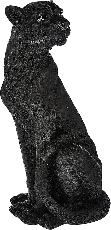 Design Toscano Pensive Panther Black Jaguar Statue-VerdiqueGarden