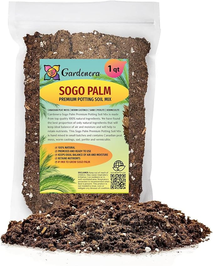 Premium SOGO Palm Plant Potting Mix - Crafted for Thriving Growth and Exquisite Beauty - 1 Quart-VerdiqueGarden