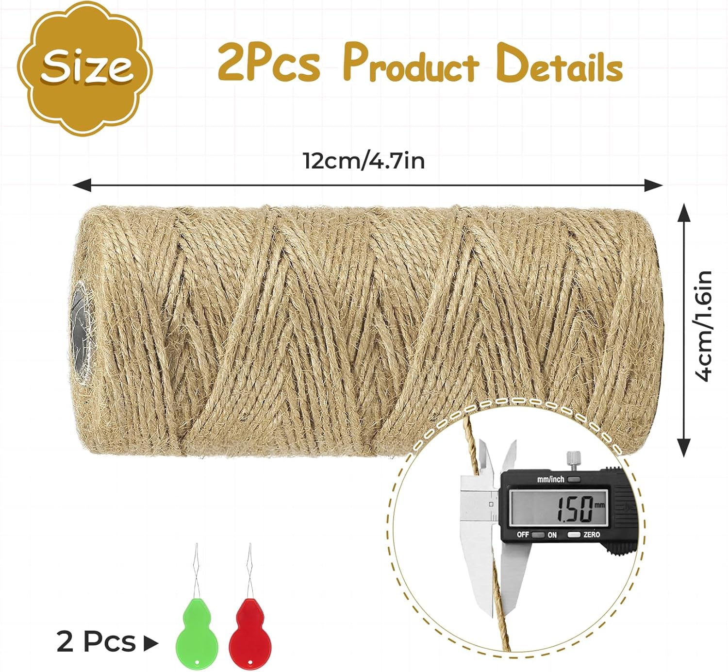 Garden Twine, 656 Feet Jute Twine,Baling Twine, Plant String, Garden Twine for Climbing Plants,Tomatoes, Crafting Floristry-VerdiqueGarden