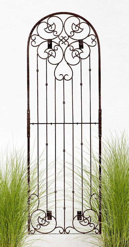 H Potter Outdoor Metal Wall Art Decor or Trellis for Climbing Plants Garden Panel Roses Vines Privacy Includes Brackets for Hanging X Large with 4 Mounts-VerdiqueGarden