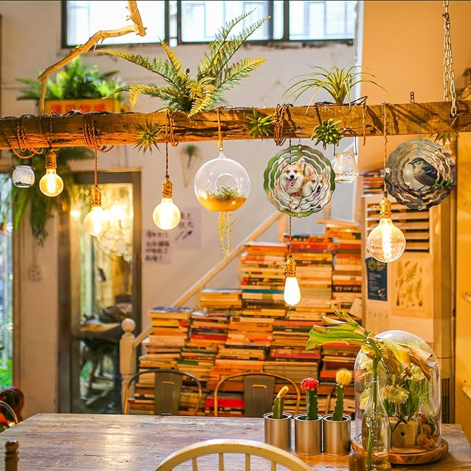 10 pcs Sublimation Wind Spinner Blanks 3 Inch Round 3D Aluminum Sublimation Blanks Wind Spinners Bulk Hanging Wind Spinners DIY Crafts Sublimation Ornaments-VerdiqueGarden