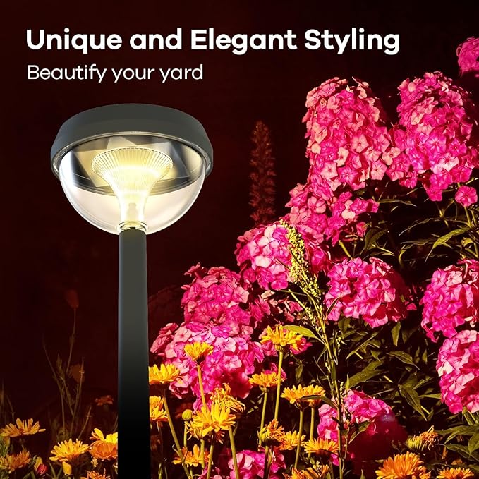 Linkind Solar Pathway Lights 8 Pack, Solar Lights Outdoor Warm White Waterproof, Adjustable Solar Powered for Walkway Yard Garden Driveway Backyard-VerdiqueGarden