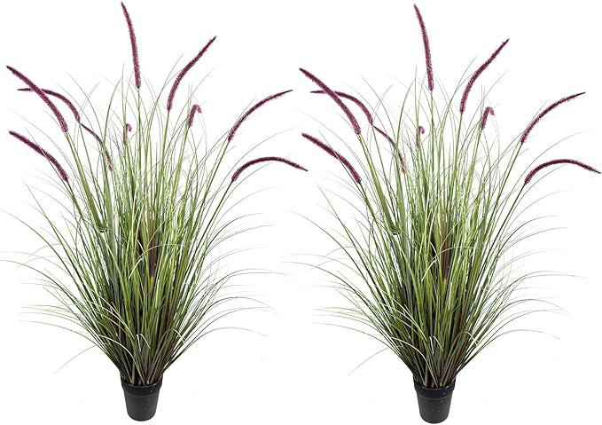 Artificial Plant 47in(2pack) Tall Artificial Grass Plant,Faux Plants Indoor Home Decorative Artificial Plants & Flowers in Pot Fake Plant, House Plant Indoor-VerdiqueGarden