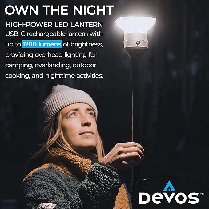 Devos Outdoor LightRanger 1200 - High-Performance LED Tripod Lantern with Adjustable Height, 1200 Lumens Brightness, and Long Battery Life.-VerdiqueGarden