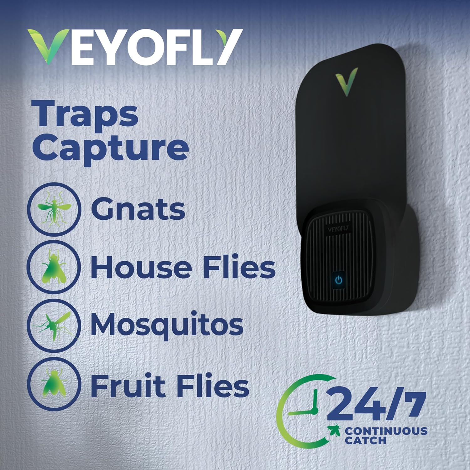 VEYOFLY Fly Trap Indoor, Fruit Fly Traps for Indoors, (4 Device + 12 Refills) Gnat Traps for House Indoor, Fly Catcher Indoor, Plug in Light Flying Insect Trap, Bug Light Killer, Fly Trap-VerdiqueGarden