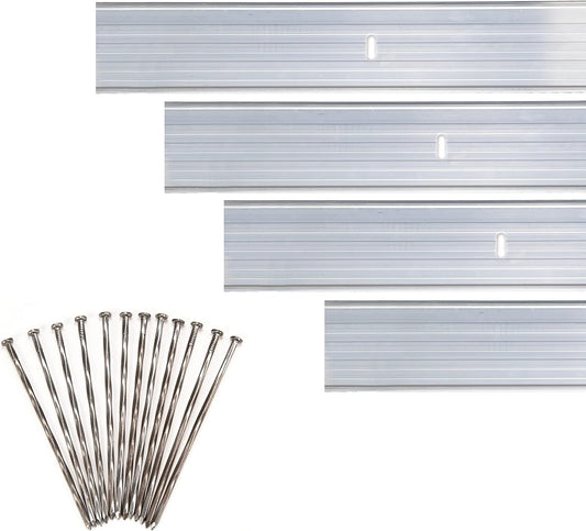 Dreamscape YardEdge Aluminum Landscape Edging - 8 Strips, 6ft Each (48ft Total), Mill Finish - Professional Quality Landscaping Border, Metal Divider for Lawn, Garden, Flowerbed-VerdiqueGarden