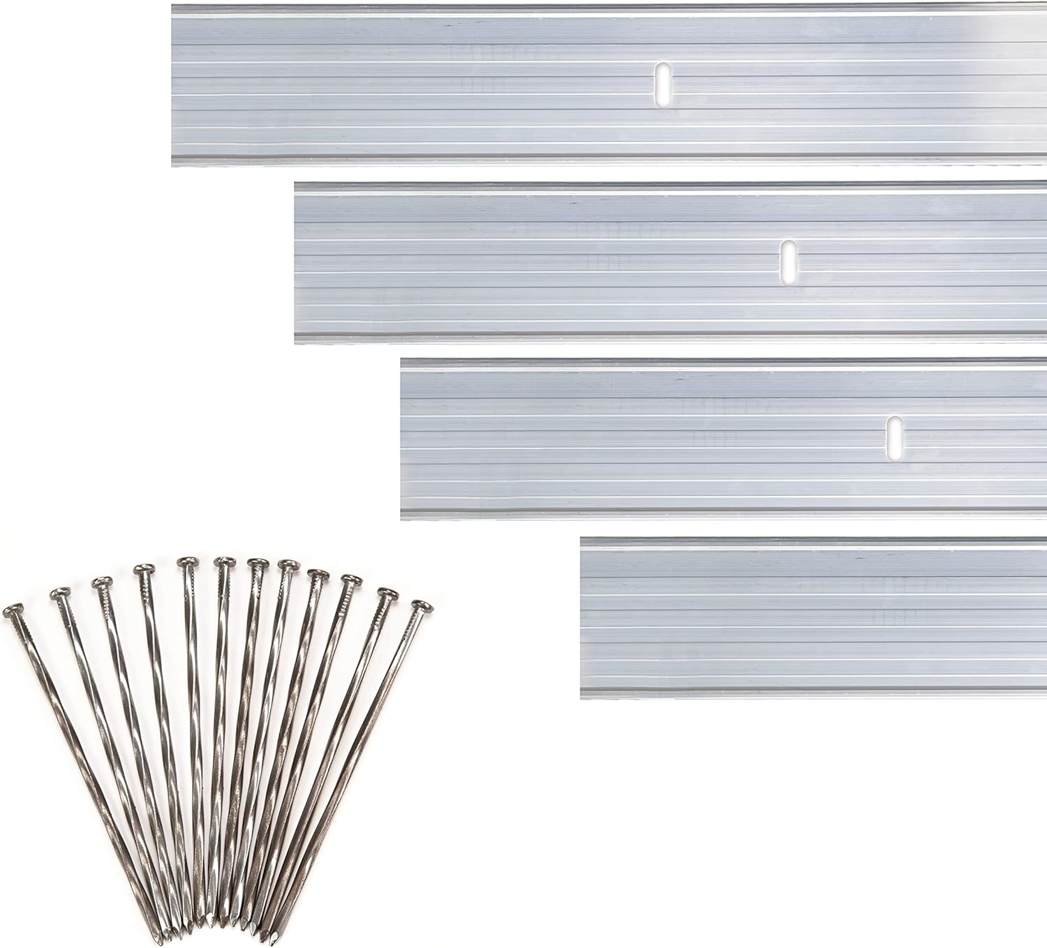 Dreamscape YardEdge Aluminum Landscape Edging - 12 Strips, 6ft Each (72ft Total), Mill Finish - Professional Quality Landscaping Border, Metal Divider for Lawn, Garden, Flowerbed-VerdiqueGarden