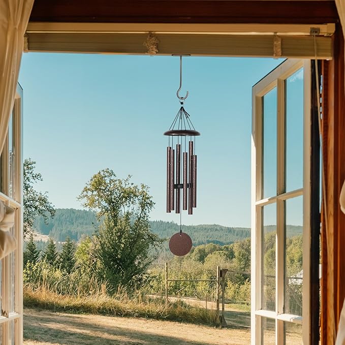 Hanging Plant Bracket 6inch 4Pack Metal Plant Hook Shepherds Hook Decorative Wall Plant Hanger for Hanging Lanterns Bird Feeder Flower Basket Home Decor Indoor & Outdoor Brown-VerdiqueGarden