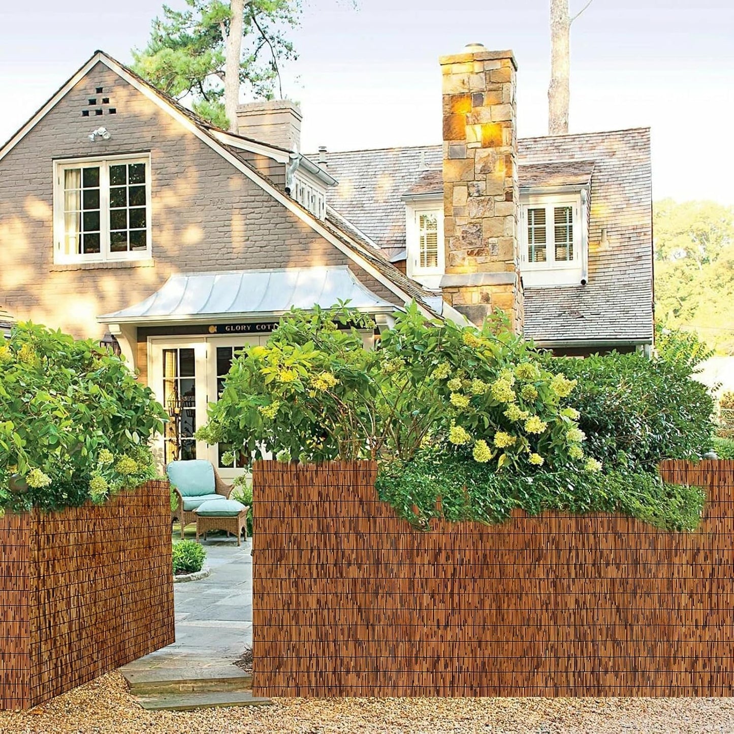 Reed Bamboo Screen Fencing,4FT X 16.4FT Natural Reed Fencing Reed Screen for Balcony Reed Fence Bamboo Reed Fence 4 Feet High for Outdoor Backyard Patio(Brown)-VerdiqueGarden