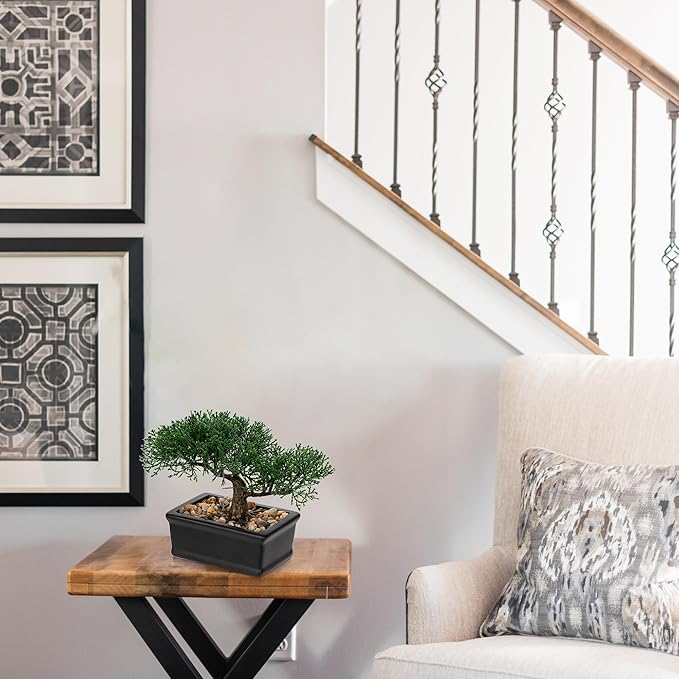 Artificial Bonsai Tree Juniper Faux Plants Indoor Fake Plants Decor with Ceramic Pots for Home Table Office Desk Bathroom Shelf Bedroom Living Room Farmhouse Decoration-VerdiqueGarden