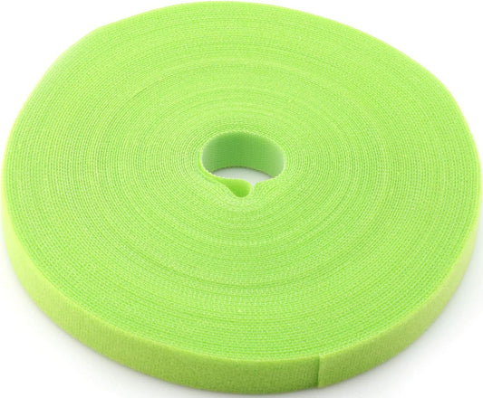 Reusable Fastening Tape Cable Ties 3/4 Inch Double Side Hook Roll (25 Yard, Green)-VerdiqueGarden