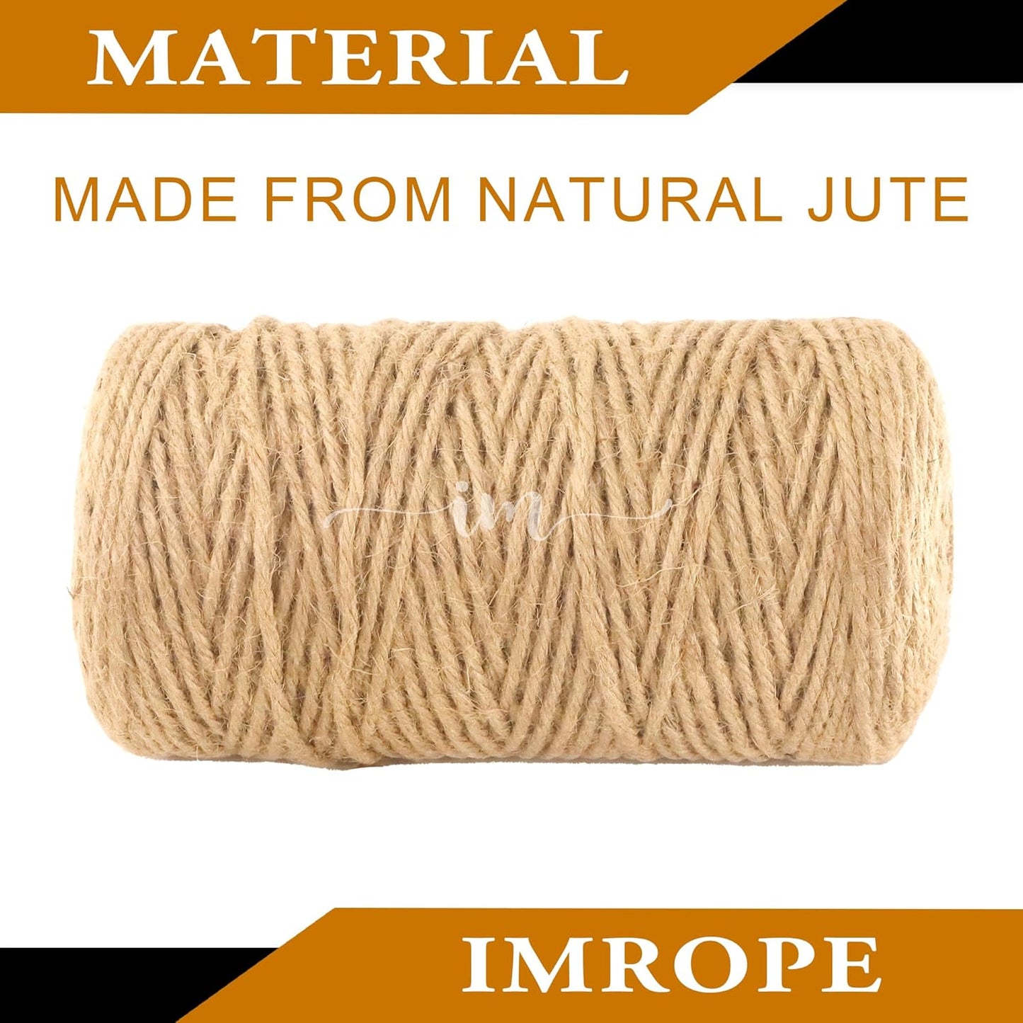 3mm x 500 Feet Natural Jute Rope, Twine for Gardening Tomato Climbing Plant Tie Floristry Crafts Gift Wrapping Packing Decor-VerdiqueGarden