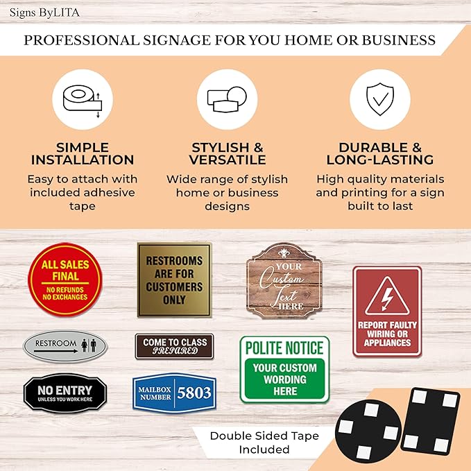 Signs ByLITA Standard Sprinkler Room Sign (Black Gold) - Large 2 Pack-VerdiqueGarden