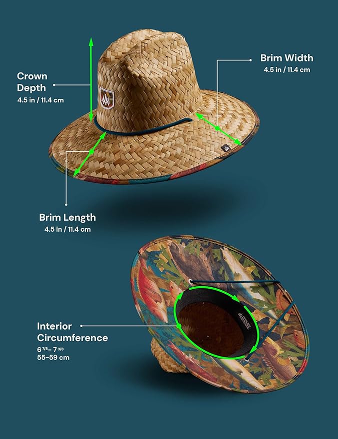 Straw Hat for Men & Women | Lifeguard Hat, Beach Hat & Sun Hat | UPF 50+ Wide Brim for Sun Protection | One Size | Hemlock-VerdiqueGarden