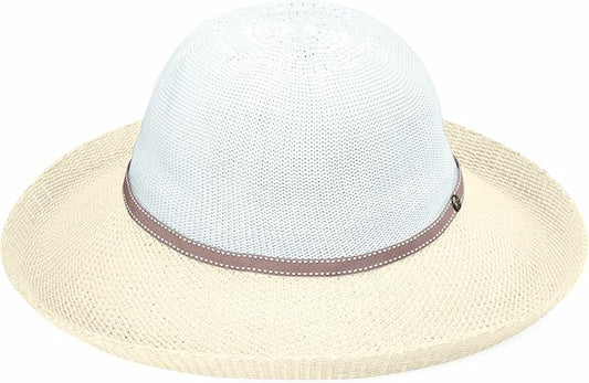 Wallaroo Women’s Victoria Two-Toned Sun Hat – UPF 50+ Sun Protection, Wide Brim, Adjustable, Cotton Lining, Summer Holiday-VerdiqueGarden