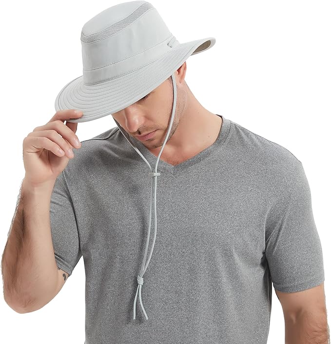 Cimarron Wide Brim Safari Sun Hat for Women & Men – UPF 50+ Outdoor Fishing Hat | Hiking, Running Travel Sun Protection Hat-VerdiqueGarden