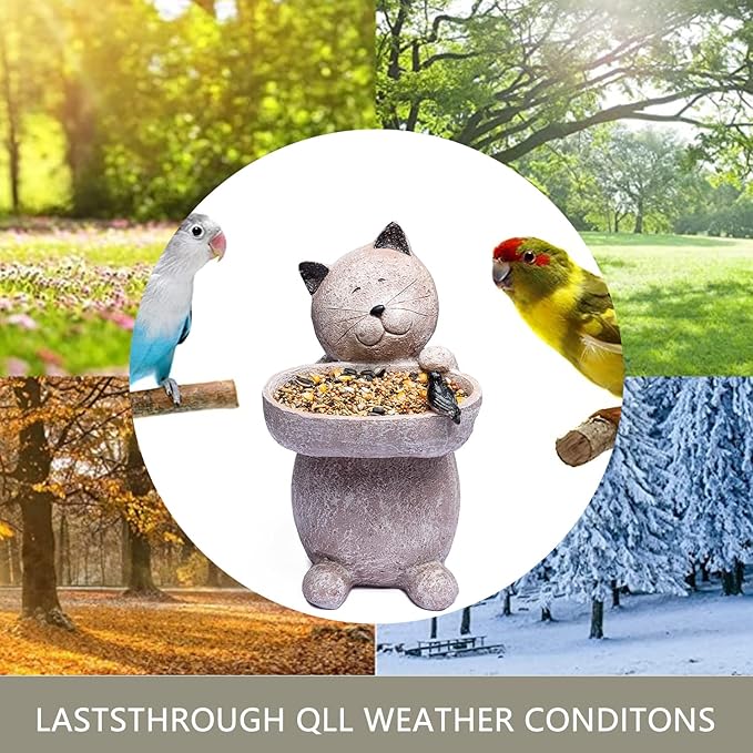 Cat Garden Statue Outdoor Decor Sculptures 12.3 Inch Height Figurine Gardening Lawn Ornament Gifts for Women-VerdiqueGarden