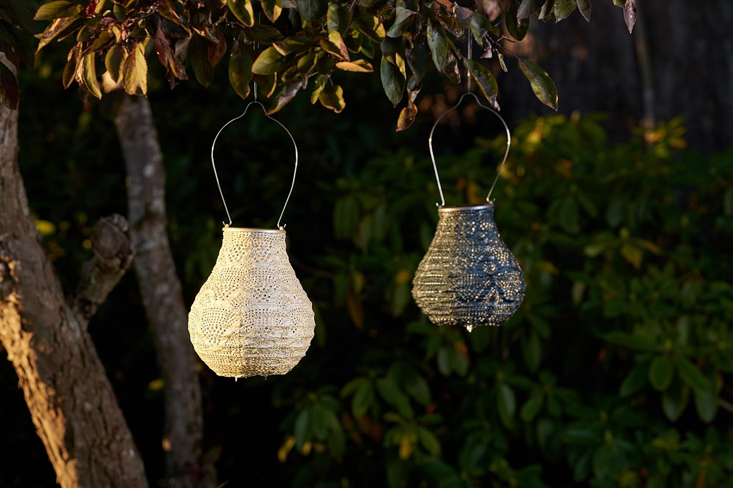 Allsop Soji Stella - Bulb - 8" Outdoor Solar Lantern - Pearl-VerdiqueGarden