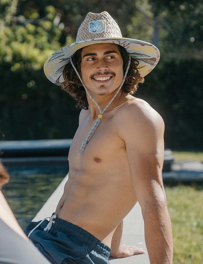 Straw Hat for Men & Women | Lifeguard Hat, Beach Hat & Sun Hat | UPF 50+ Wide Brim for Sun Protection | One Size | Hemlock-VerdiqueGarden