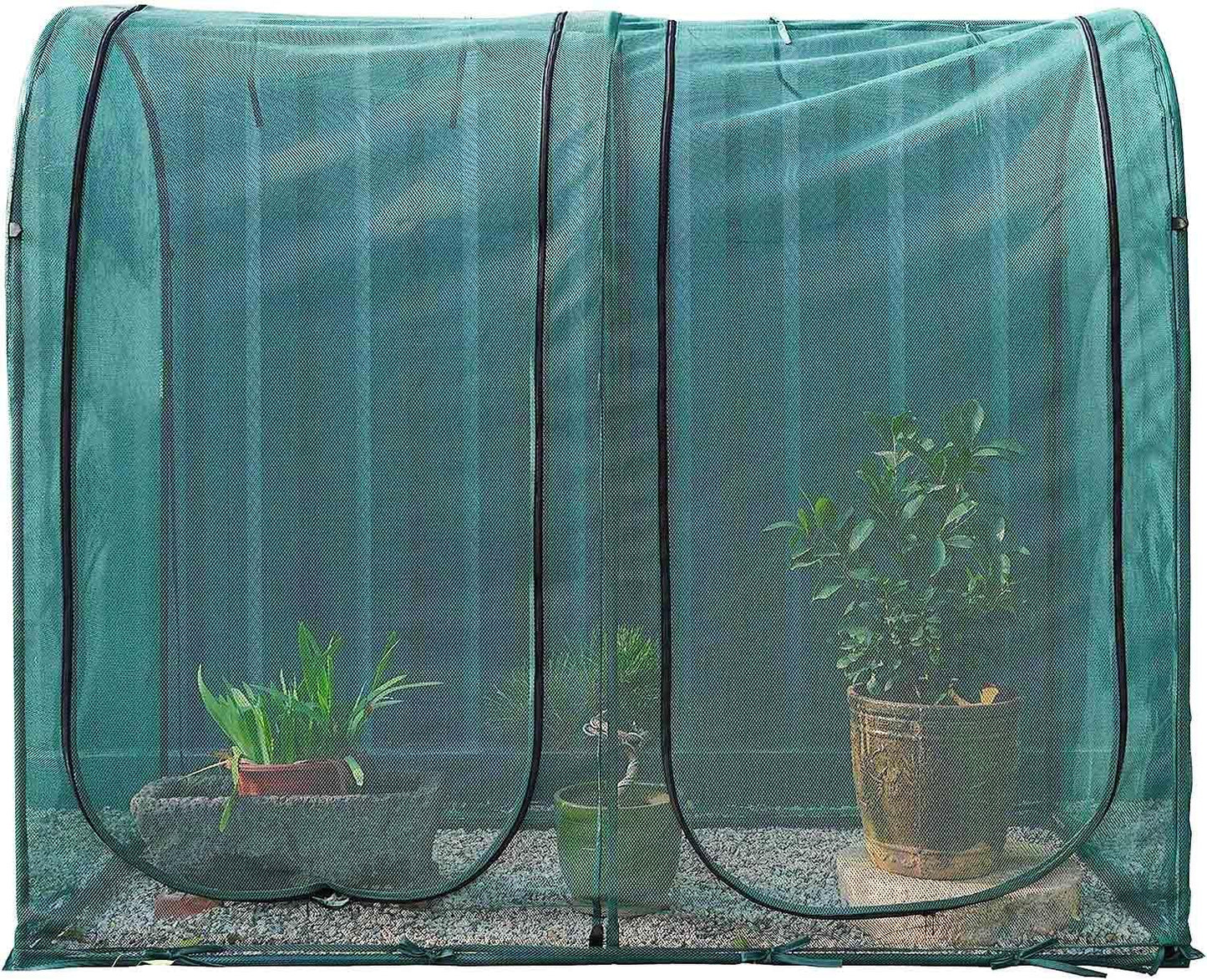Poray Large Tunnel 73''x37''x61''Plant Netting Cover,5FT Tall Crop Cage Tomato Netting,Pest Guard Cover for Vegetables &Fruits,Durable Gardening Net for Plant and Animal-VerdiqueGarden