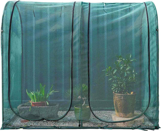 Poray Large Tunnel 73''x37''x61''Plant Netting Cover,5FT Tall Crop Cage Tomato Netting,Pest Guard Cover for Vegetables &Fruits,Durable Gardening Net for Plant and Animal-VerdiqueGarden