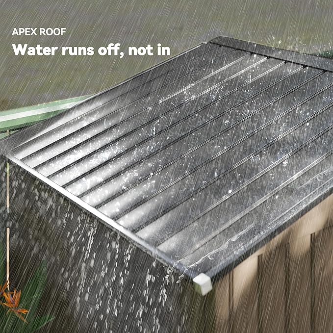 Outsunny 7' x 4' Outdoor Storage Shed, Garden Tool Metal Shed with Foundation Kit, Double Lockable Door, Air Vents and Sloping Roof, for Backyard, Patio, Lawn, Brown-VerdiqueGarden