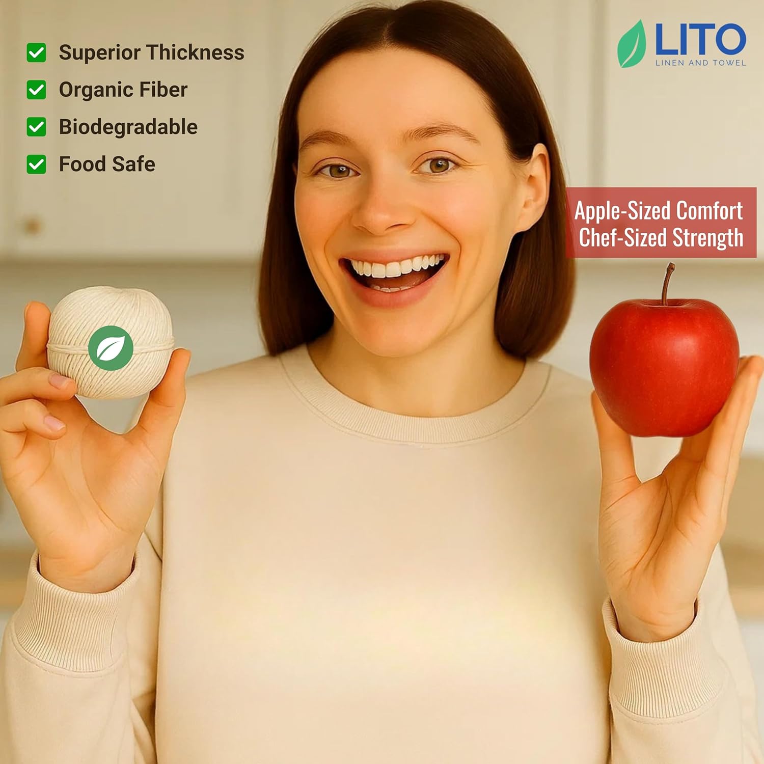 Organic Butcher’s Twine for Cooking & Trussing – 1.2mm Heavy-Duty Natural Cotton Kitchen Twine 400 Feet – Food-Safe, Oven-Safe String for Meat, Turkey, Baking, & Crafts-VerdiqueGarden