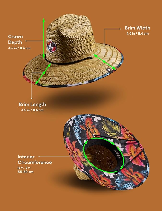 Straw Hat for Men & Women | Lifeguard Hat, Beach Hat & Sun Hat | UPF 50+ Wide Brim for Sun Protection | One Size | Hemlock-VerdiqueGarden