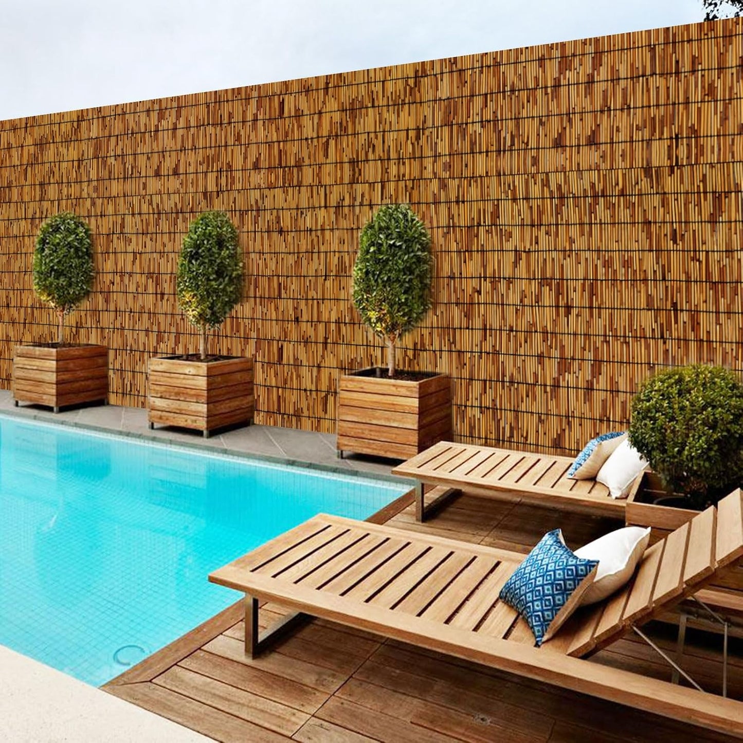 Reed Fencing Rolls,Bamboo Screens Outdoor for Patio,6 Feet High,Suitable for Patio Garden Balcony Terrace and Courtyard Shading 6x10FT-VerdiqueGarden