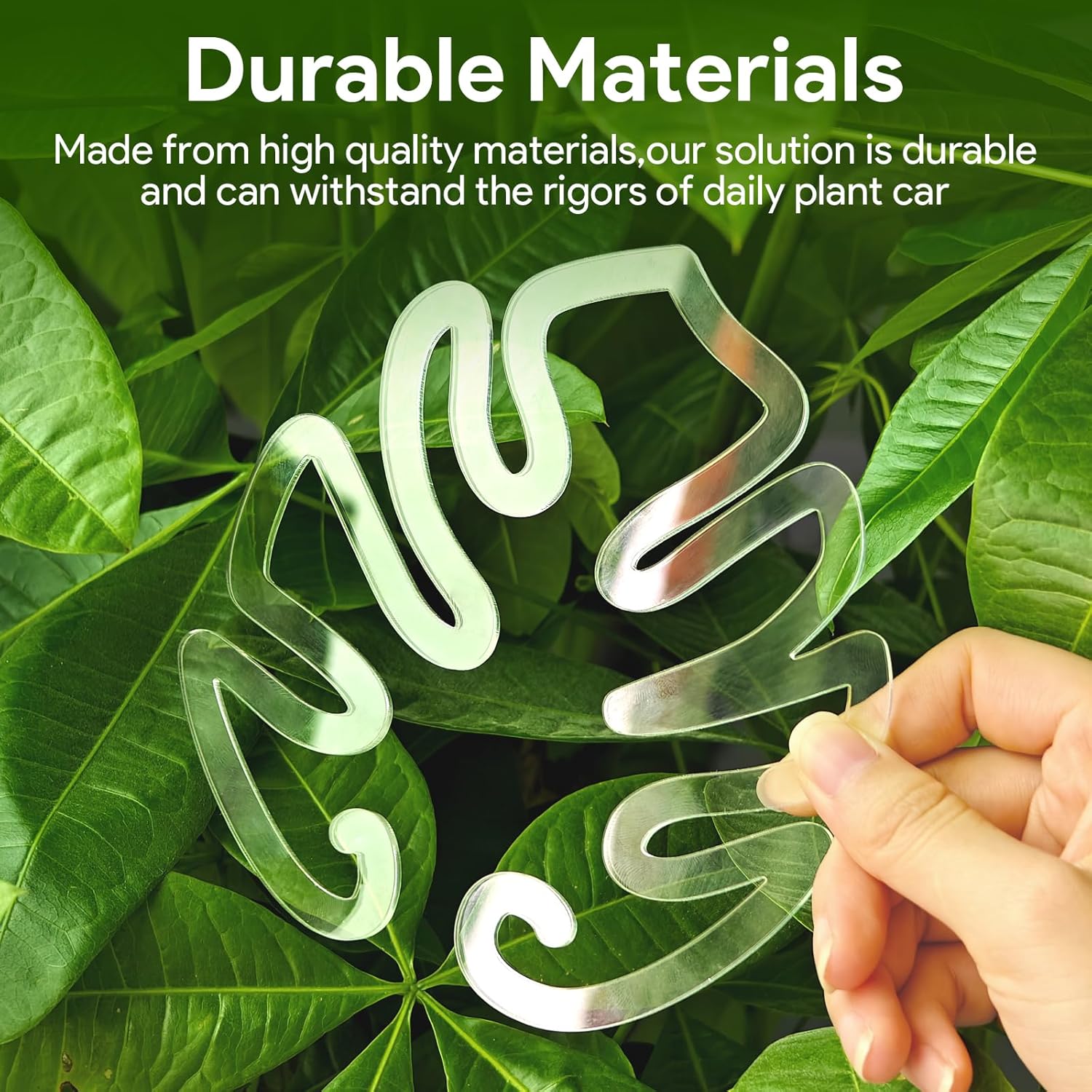 2 Pack Plant Stem Support,Plant Stem Holder, Plastic Monstera Plant Support, Climbing Houseplant Stem Supports Stakes-VerdiqueGarden