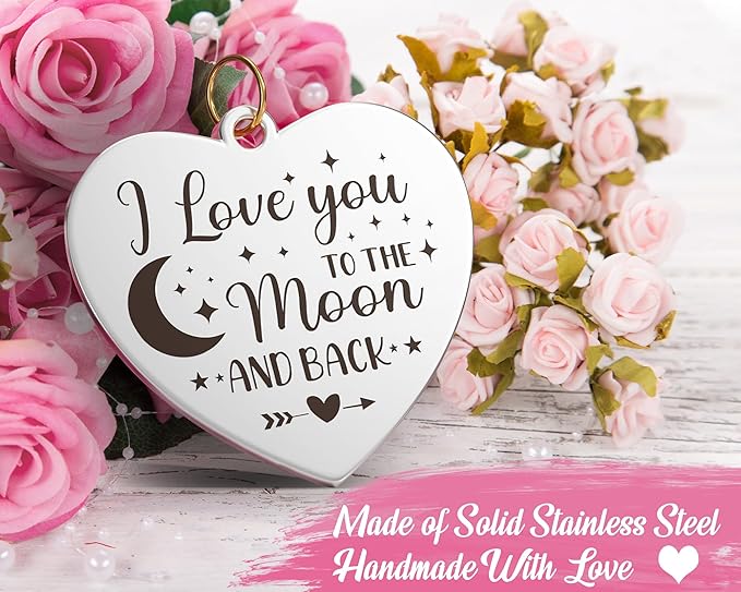 I Love You Gifts for Her Women Wife Girlfriend, Cool Moon Crystal Suncatcher Romantic Birthday Gifts Anniversary Wedding for Mom Her Grandma Wife Couples Wedding Engagement Gifts-VerdiqueGarden